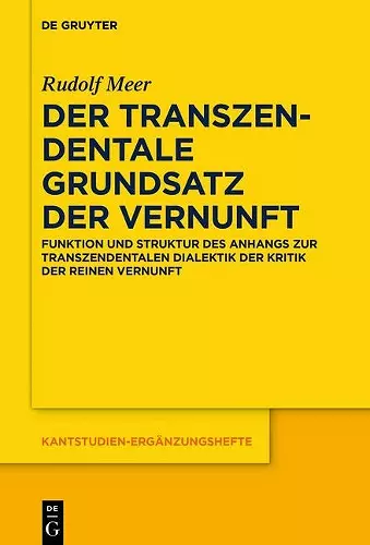 Der transzendentale Grundsatz der Vernunft cover