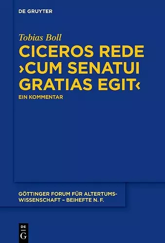 Ciceros Rede >Cum Senatui Gratias Egit cover