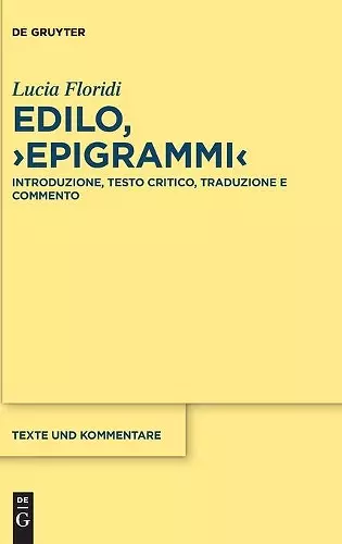 Edilo, >Epigrammi cover