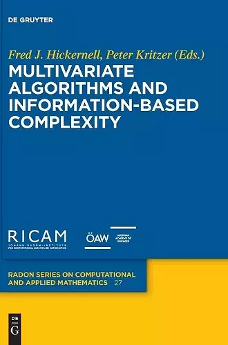 Multivariate Algorithms and Information-Based Complexity cover