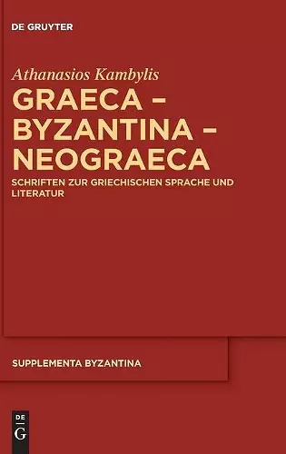 Graeca - Byzantina - Neograeca cover