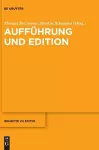 Aufführung Und Edition cover