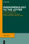 Phenomenology to the Letter cover