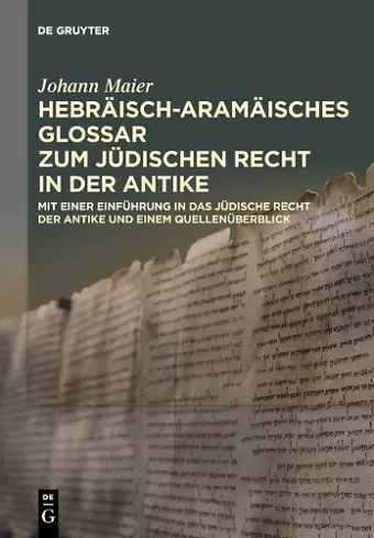 Hebräisch-Aramäisches Glossar Zum Jüdischen Recht in Der Antike cover