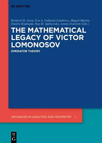 The Mathematical Legacy of Victor Lomonosov cover