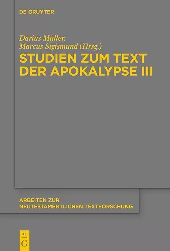 Studien zum Text der Apokalypse III cover