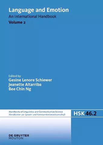 Language and Emotion. Volume 2 cover
