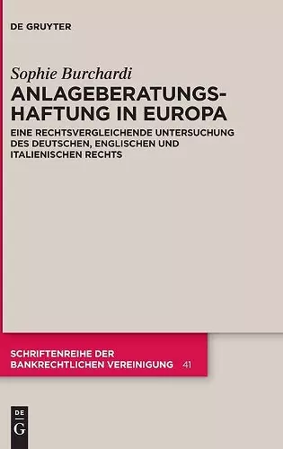 Anlageberatungshaftung in Europa cover