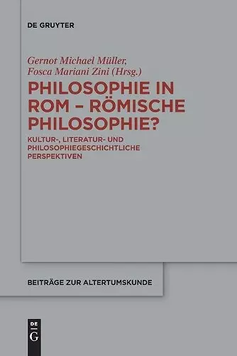 Philosophie in Rom - Römische Philosophie? cover