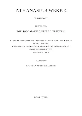Epistula Ad Marcellinum cover