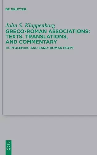 Ptolemaic and Early Roman Egypt cover