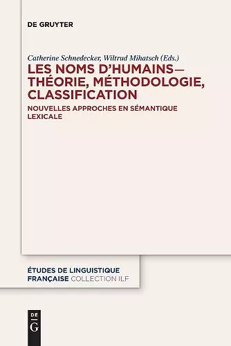 Les Noms d'Humains - Théorie, Méthodologie, Classification cover