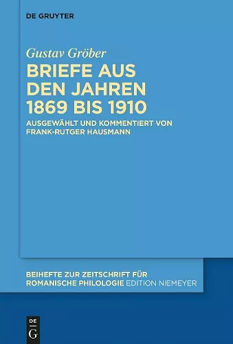 Briefe aus den Jahren 1869 bis 1910 cover