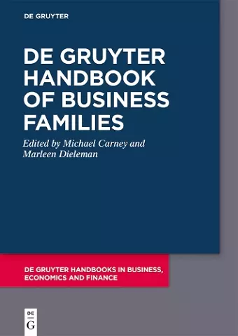 De Gruyter Handbook of Business Families cover