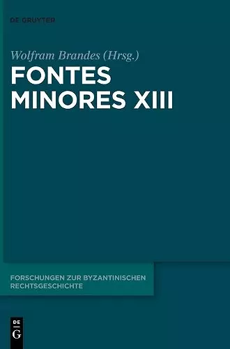 Fontes Minores XIII cover