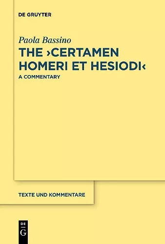 The ›Certamen Homeri et Hesiodi‹ cover