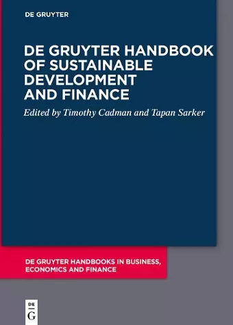 De Gruyter Handbook of Sustainable Development and Finance cover