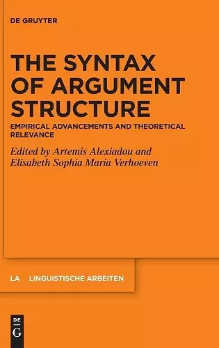 The Syntax of Argument Structure cover