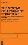 The Syntax of Argument Structure cover