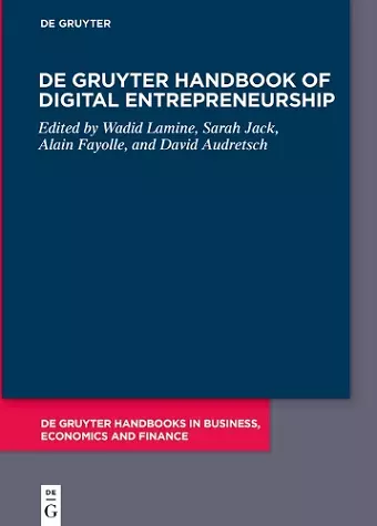 De Gruyter Handbook of Digital Entrepreneurship cover