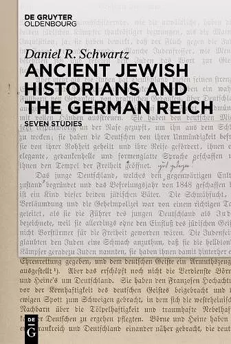 Ancient Jewish Historians and the German Reich cover