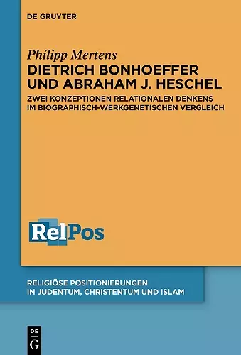 Dietrich Bonhoeffer und Abraham J. Heschel cover