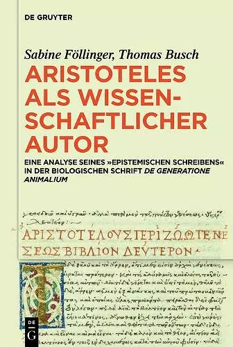 Aristoteles als wissenschaftlicher Autor cover