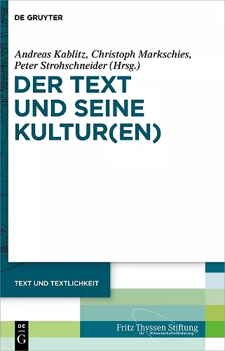 Der Text und seine Kultur(en) cover