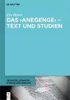 Das ›Anegenge‹ – Text und Studien cover