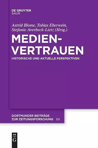 Medienvertrauen cover