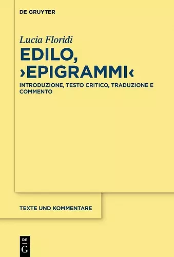 Edilo, ›Epigrammi‹ cover
