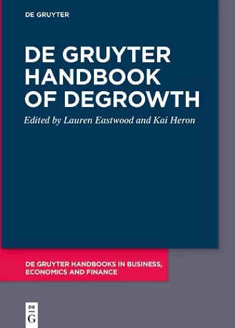 De Gruyter Handbook of Degrowth cover