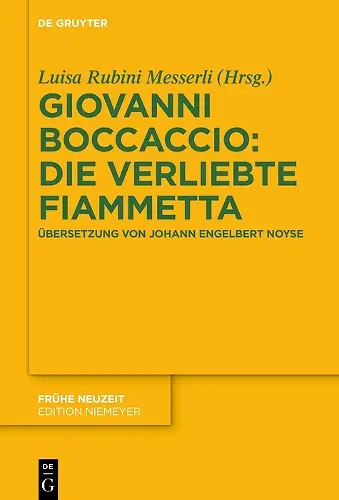 Giovanni Boccaccio: Die verliebte Fiammetta cover