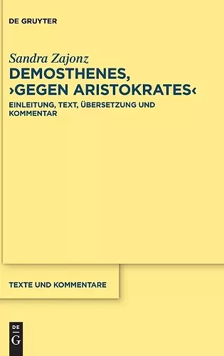 >Gegen Aristokrates Demosthenes cover