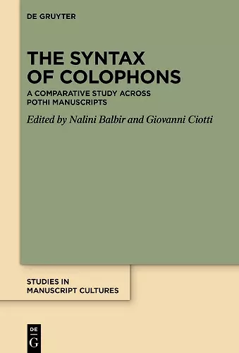 The Syntax of Colophons cover