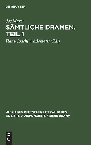 Sämtliche Dramen, Teil 1 cover