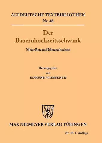 Der Bauernhochzeitsschwank cover