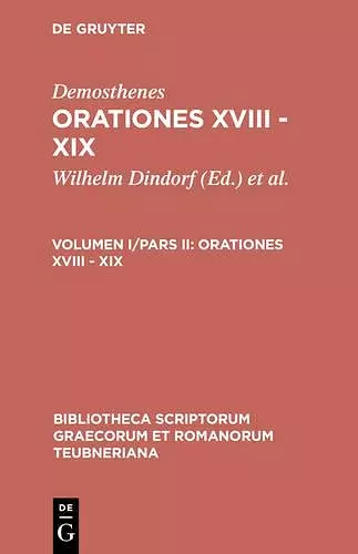 Orationes XVIII - XIX cover