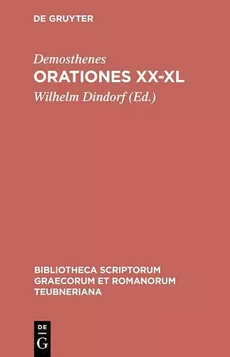 Orationes XX-XL cover