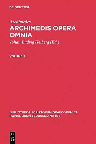 Archimedes,; Heiberg, Johan Ludvig; Stamatis, Evangelos S. cover