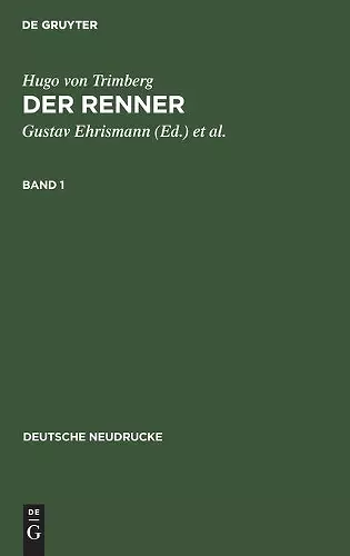 Hugo Von Trimberg: Der Renner. Band 1 cover