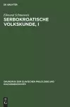Serbokroatische Volkskunde, I cover