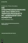 Gerichtsverfassungsgesetz, Nebengesetze cover