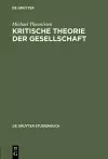 Kritische Theorie Der Gesellschaft cover