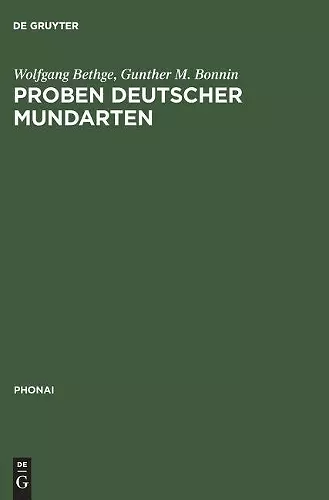 Proben deutscher Mundarten cover