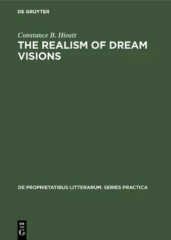 The realism of dream visions cover