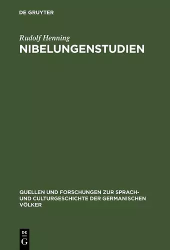 Nibelungenstudien cover