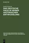 Das Deutsche Haus in seiner historischen Entwickelung cover