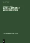 Germanistische Lexikographie cover