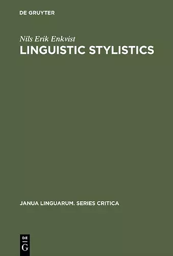 Linguistic stylistics cover
